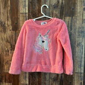 B magical girls long sleeve sweater pink size 4 picture of a unicorn.